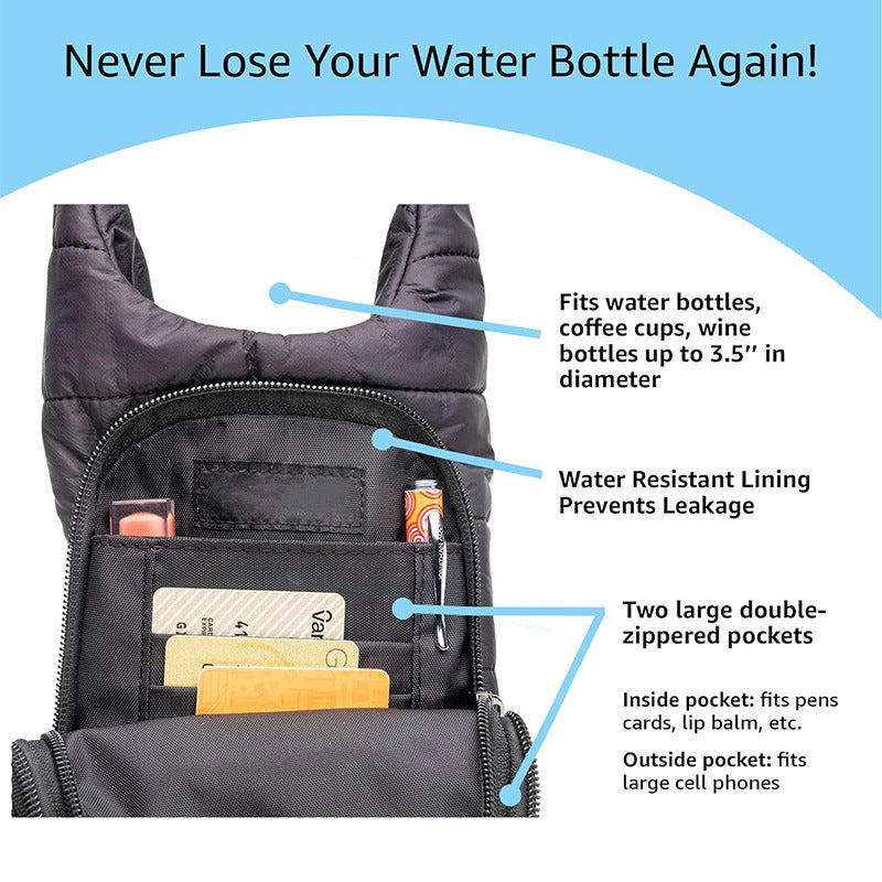 Insulated Outdoor Bottle Cover with Strap