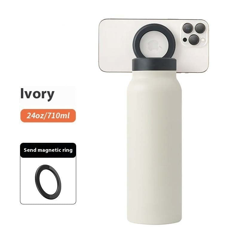 Magnetic Sports Thermal Bottle with Phone Holder