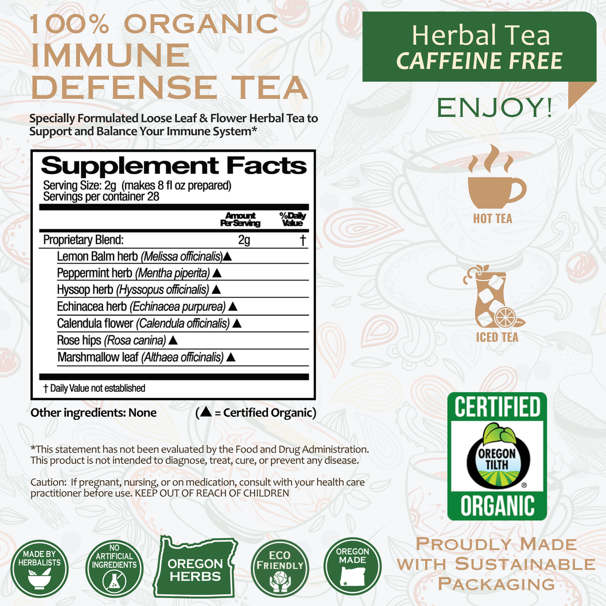 Panacea Immune Defense Organic Herbal Tea