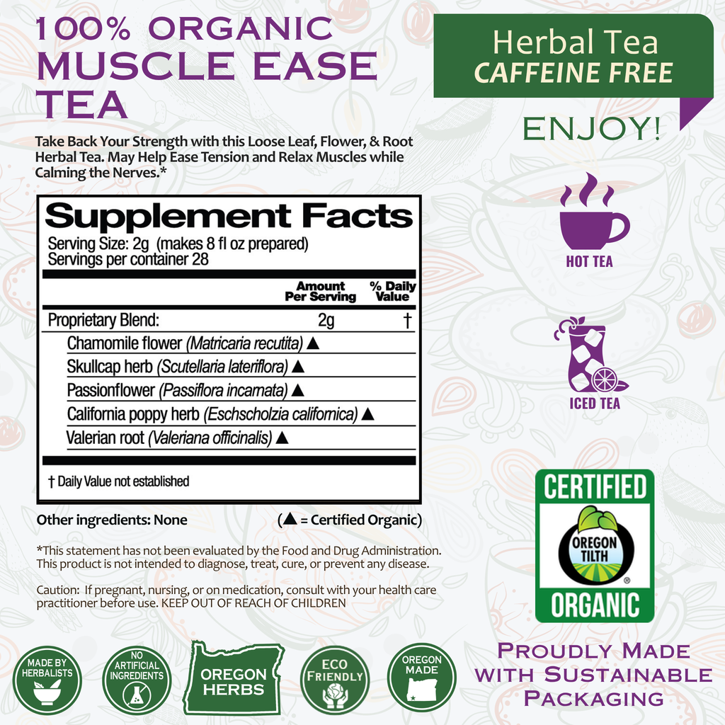 Hercules Muscle Ease Organic Herbal Tea