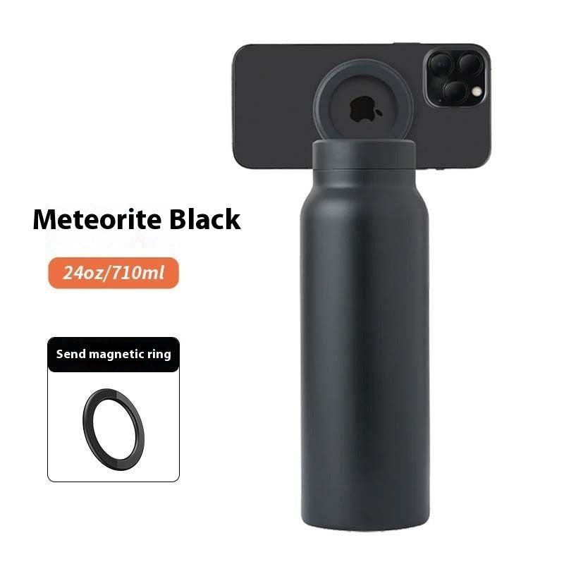 Magnetic Sports Thermal Bottle with Phone Holder
